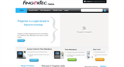 Desktop Screenshot of fingertecindia.com