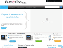 Tablet Screenshot of fingertecindia.com